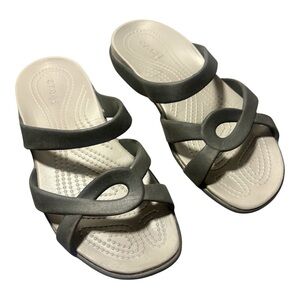 CROCS Meleen Dual-Tone Twist Slide Sandals